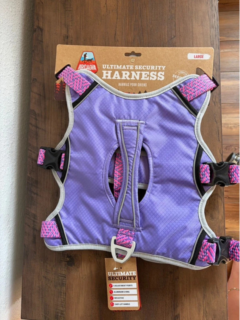 NEW Arcadia Trail Purple/Pink Dog Harness size L